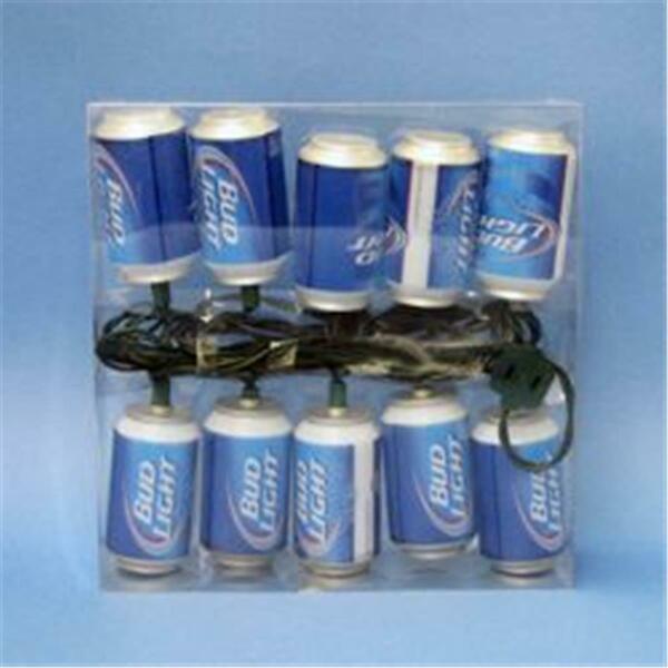 Kurt S. Adler 10-Light Bud Light Beer Can New Logo Light Set AB9132